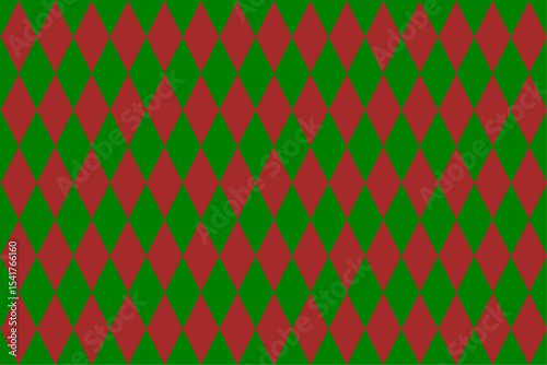 Harlequin Check Pattern Green and Brown