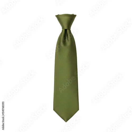 Olive green tie with subtle textured design