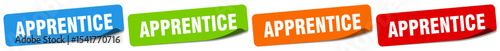 apprentice sticker. apprentice sticker set on white background
