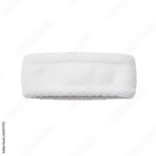 Simple white terry cloth headband, perfect for sports or everyday use