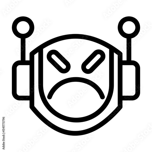 A collection of icons containing happy, sad, funny, laughing facial expressions in the form of robotic emoji icons