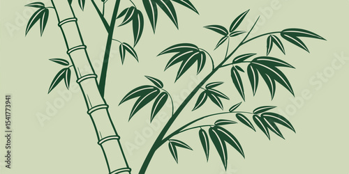 Raining cute , wallpaper and seamless tropical ,texture and silhouette bamboo forest  background 