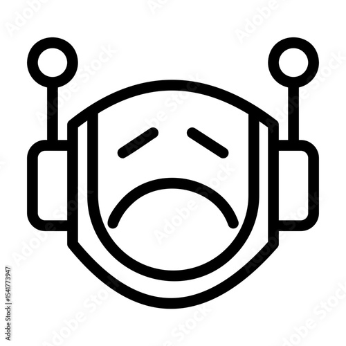 A collection of icons containing happy, sad, funny, laughing facial expressions in the form of robotic emoji icons