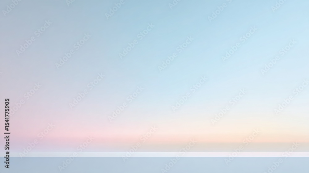 Fototapeta premium Soft light gradient from creamy white to pale pink and powder blue, minimal dreamlike vibe 