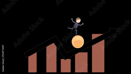 businessman with gold coin