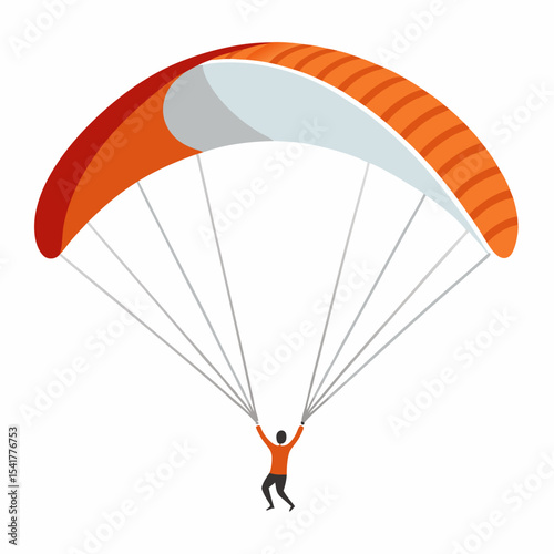paragliding in the sky