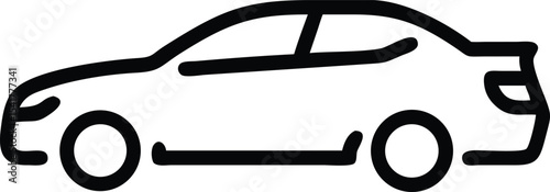 drift car mid turn with tire marks. motorsports vector icon
