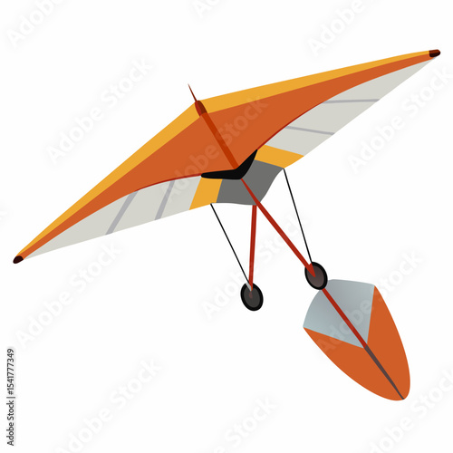orange umbrella isolated on white