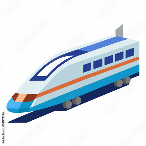 train on white background