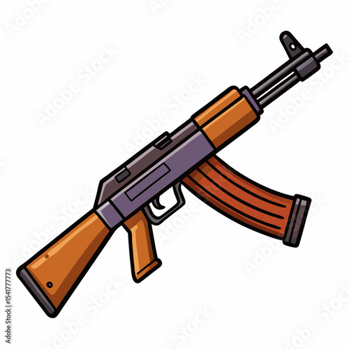 assault rifle vector