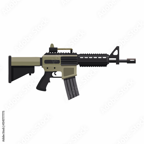 assault rifle isolated
