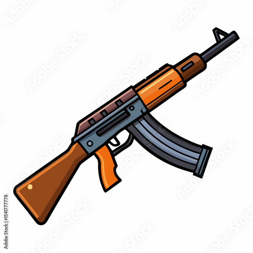 assault rifle vector illustration