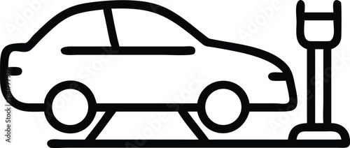 racing car on pit stop icon