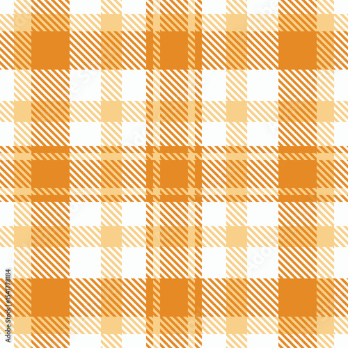 Warm, autumnal plaid pattern in shades of orange and cream.  Perfect for fallthemed designs, textile projects, or as a background image.