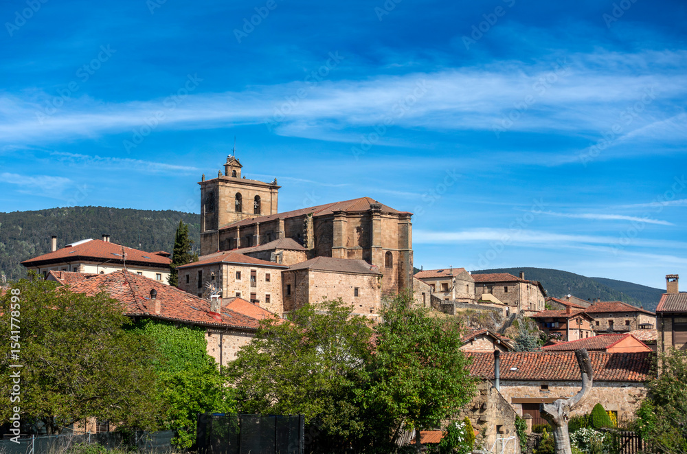 Obraz premium Historic Nuestra Señora del Pino church in Vinuesa, Soria, Castile and Leon, Spain.