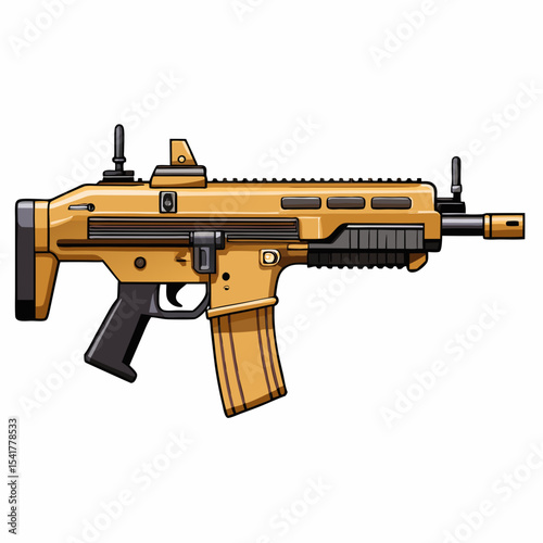 assault rifle vector illustration