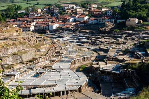 Panoramic View of the Historic Salt Valley of Añana, Basque Country, Spain