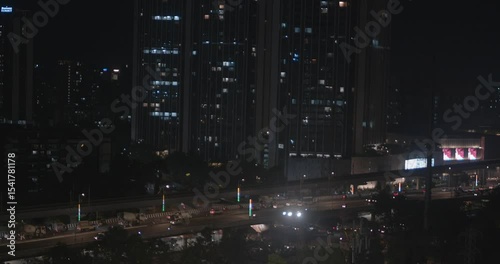 Wallpaper Mural Mumbai City Night View, traffic and buildings fromthe  window Torontodigital.ca