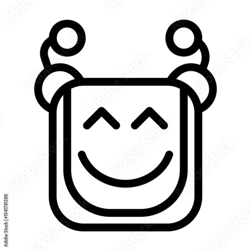 A collection of icons containing happy, sad, funny, laughing facial expressions in the form of robotic emoji icons