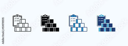 Inventory icon set multiple style collection