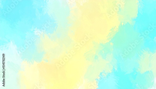Abstract blue, yellow soft color background. Painting texture. Modern artistic patter