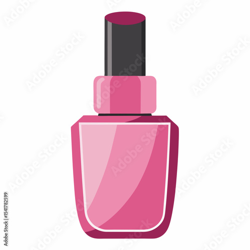 Pink Nail Polish Vector – Generative AI & Linocut Silhouette Design