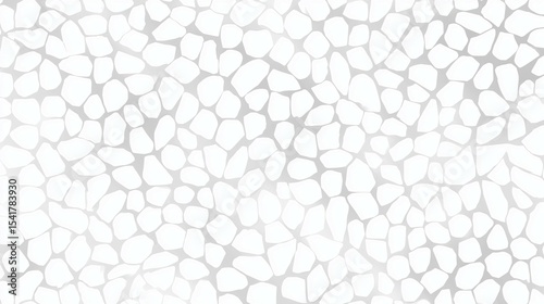 White terrazzo tile pattern with organic stones

