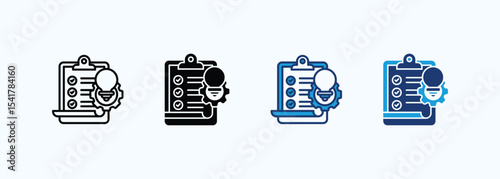 Plan icon set multiple style collection