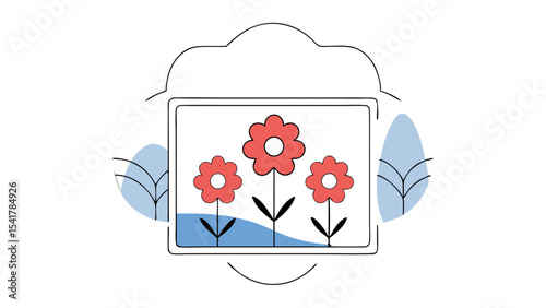 Vibrant flowers in frame, showcasing nature beauty and simplicity