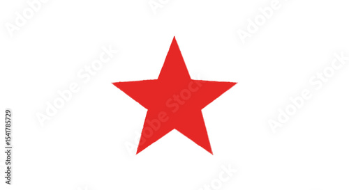 red star isolated on white