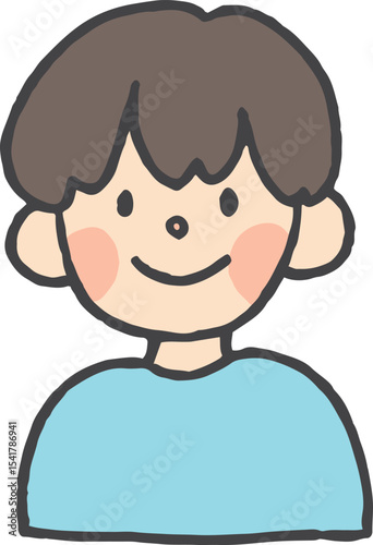 男の子の手描きイラスト