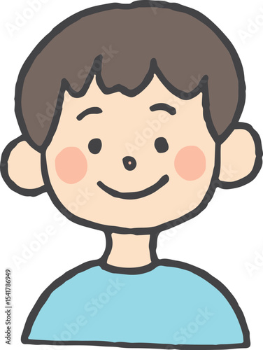 男の子の手描きイラスト