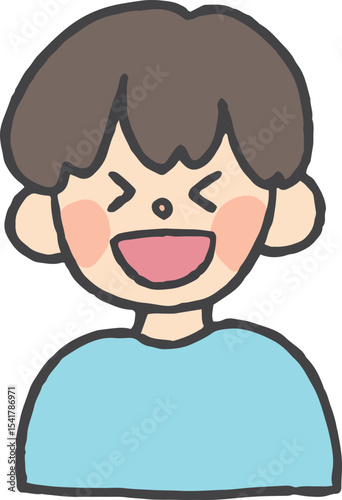 男の子の手描きイラスト
