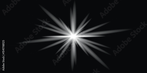 Printa light effect with rays diverging from a central point on a dark background, creating a star or flash effect.