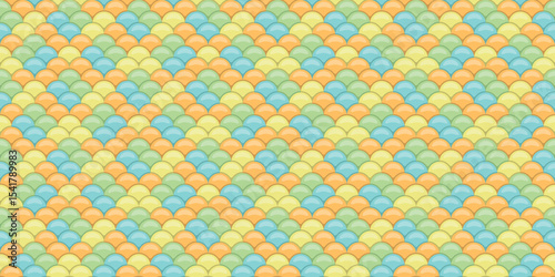 Vibrant pastel scale pattern, perfect for cheerful backgrounds, textile designs, or playful branding.  This repeating texture evokes feelings of joy and serenity.