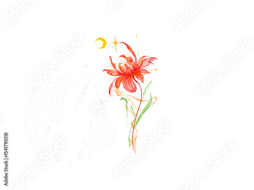 abstract floral background with flowers