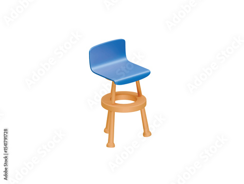 bar chair icon 3d illustrition render