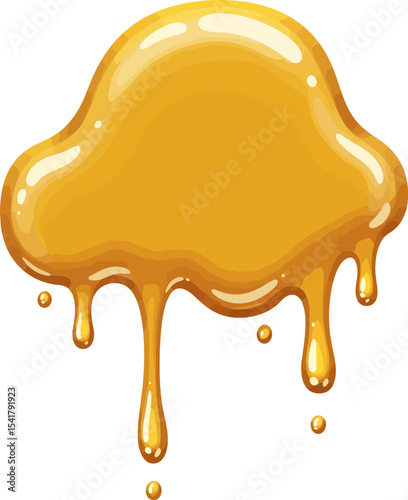 Golden Honey Drip Icon - Sweet Natural Liquid Drop

