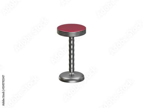 bar stool icon 3d illustration render