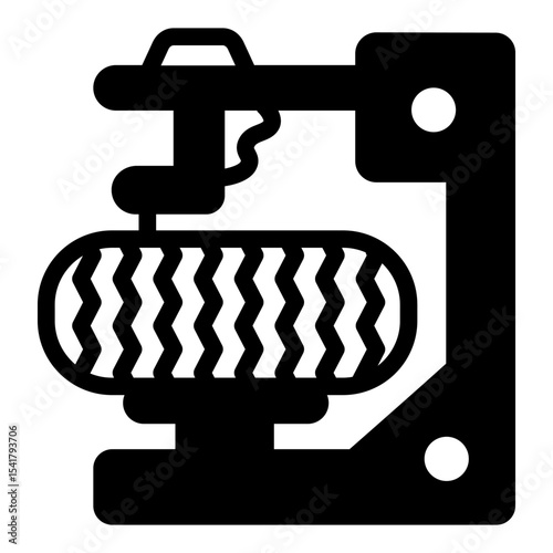Workbench for removing tire solid icon, car service concept. Vector graphics. Auto mechanic equipment for tires fitting sign on white background, style mobile or design.
