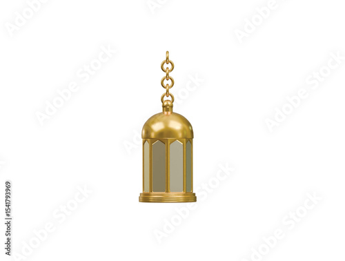 Islamic lantern icon 3d illustration render