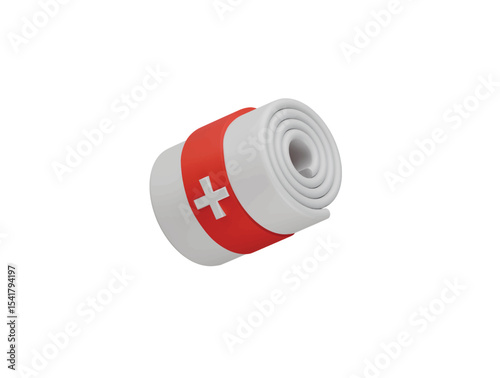 bandage roll icon 3d illustration render