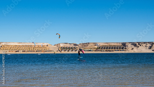 The famous Dakhla lagoon is renowned for its water sports.