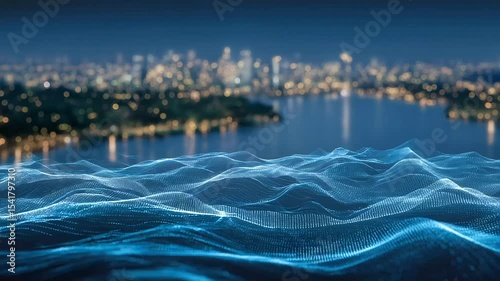 Aerial view of smart city urban planning model showcasing real landscape integration.