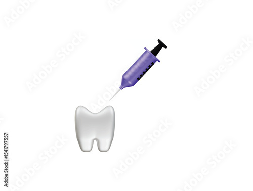 dental syringe icon 3d illustration render