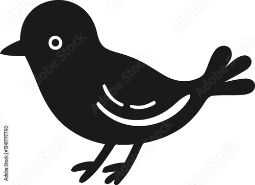 black birds vector silhouette illustration