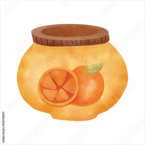 Lovingly illustrated by hand, this fruity jam jar brings a cozy cottagecore feel — perfect for autumn markets or kitchen-themed designs.