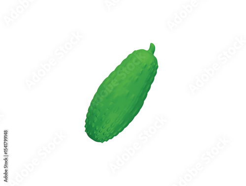 bitter gourd icon 3d illustration render