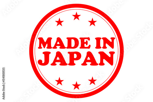 MADE IN JAPAN - MADE IN JAPAN text written on Red Rubber Stamp 
