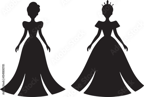 princess silhouette, royal girl, fairy tale princess, queen silhouette, fantasy girl, gown silhouette, tiara girl, fairytale lady, dress silhouette, elegant princess, crown silhouette, royal lady, mag